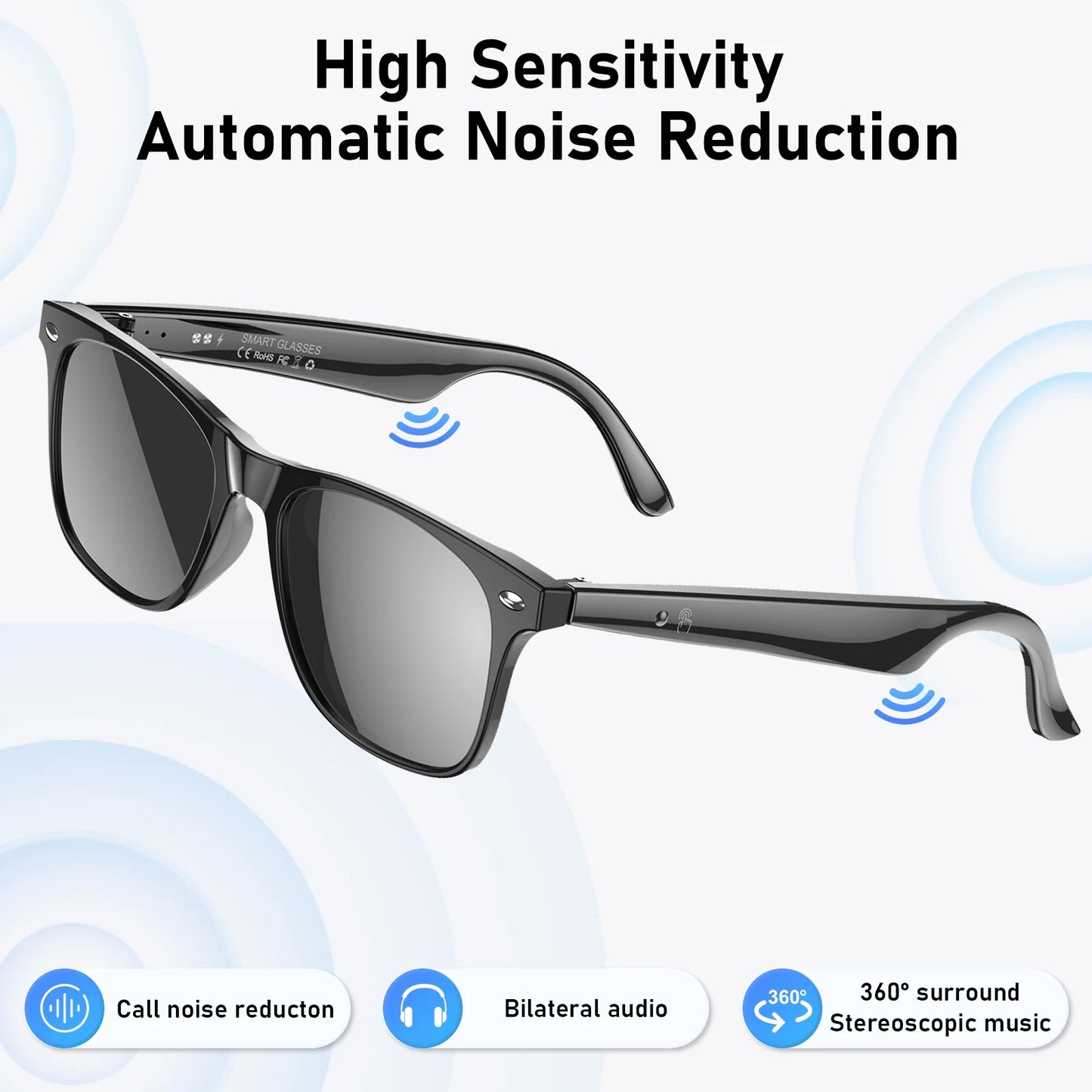 Artson Smart Glasses – AI Voice Assistant, Call & Translation Sunglasses for Travel and Driving