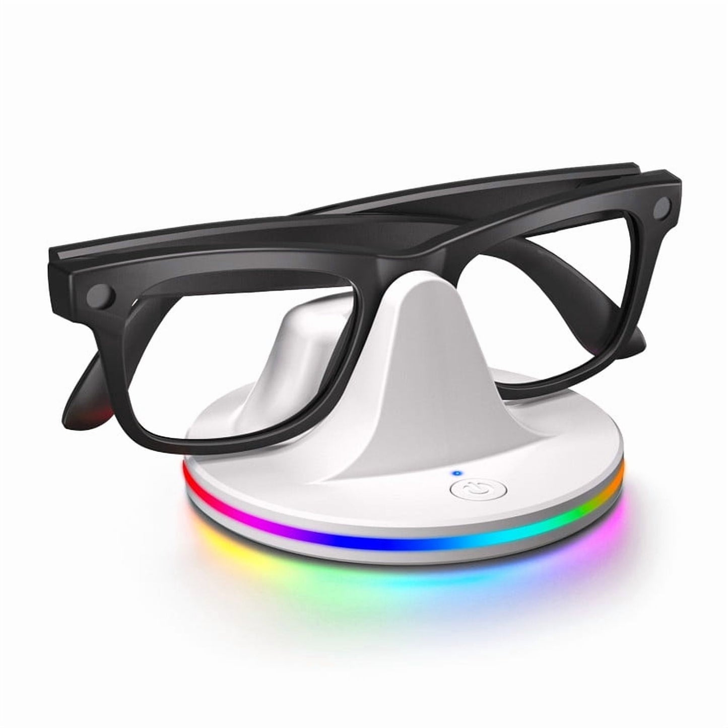 Smart Glasses Charging Dock, RGB LED Travel Station with Cable, Fast & Secure Charging Base